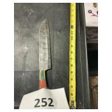 Fixed blade knife handmade Damascus steel