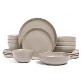 Over & Back dish set 16pc Taupe