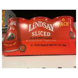 Lindsay sliced olives 6 pack