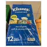 Kleenex 12 flat boxes