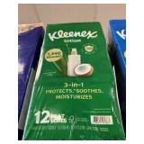 Kleenex lotion 12 flat boxes