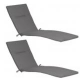 2-Pack cast silver chaise lounge cushion