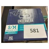 Mens underwear S/M 92 ct