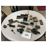 Misc lot of vintage razors-sharp stone- straps