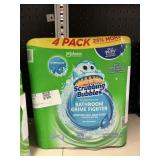 Scubbing Bubbles bathroom grime fighter 4 cans