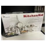 Kitchen Aid 11 pc cookware set