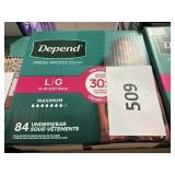 Depend L 84 ct womens underwear