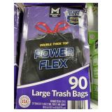 Power Flex large trash bags 90ct