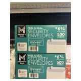 Peel & seal envelopes 2-500 ct