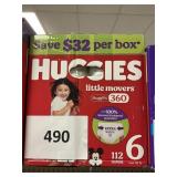 Huggies 112 diapers size 6