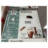 Premium size 4 diapers 198 ct