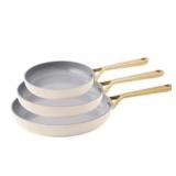 3-pc Ceramic non stick fry pan set