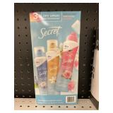 Secret dry spray 3 pack