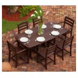 Polywood mahogany gulf shores 4-chairs-table