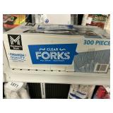 Clear forks 300 pcs