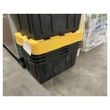 4 ct Black & yellow totes & lids 16Wx26Lin