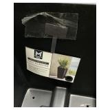Square tall planter black planter