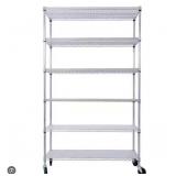 6-Tier HD wire shelving w/ wheels