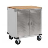 Seville 2-door rolling cabinet 28x18in granite
