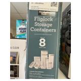 Fliplock storage containers set of 8