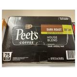 Peets dark roast decaf 75 K cups