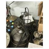 2- Metal industrial style hanging lights