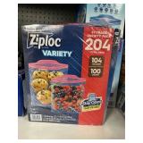Ziploc storage variety pack 204 ct