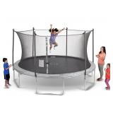 14ft Round trampoline w/ enclosure combo 2 boxes