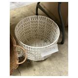 Threshold white rope basket 12in H16inD