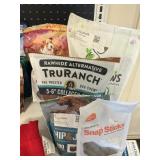 5 bags of dog treats- all opened