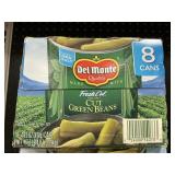 Del Monte cut green beans 8 cans