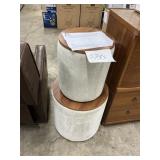 Avery set of 2 foot stool/stands w/ storage