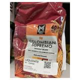 Colombian supremo whole bean med 40 oz