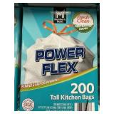 Power Flex 200 tall kitchen trash bags