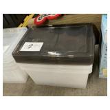 4 ct Clear totes & gray lids