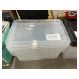 3ct Clear totes & lids
