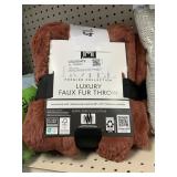 Luxury faux fur throw 60inx70in