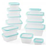 Plastic food storage set 24pcs