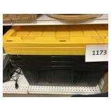 4 ct Black totes - yellow lids 27in L