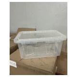 4 ct Clear totes & lids- some maybe damaged