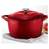 Tramontina 7qt dutch oven cast iron red