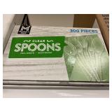 Clear spoons 300 pcs