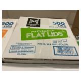Clear flat lids fits 12,16 & 20 oz 500 ct