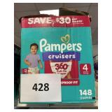 Pampers 148 diapers size 4