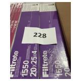 Filter 2 pack 20x25x4