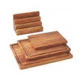 4-pc Acacia wood cutting board set