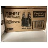 T-shirt black bags 1000 ct