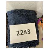 Blue bath mat