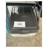 6 ct Clear totes w/ gray lids