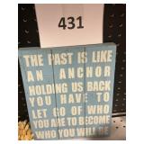 The past wooden wall sign